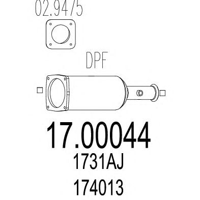 Filtru funingine/particule, sist.de esapament