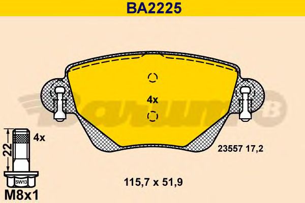 set placute frana,frana disc