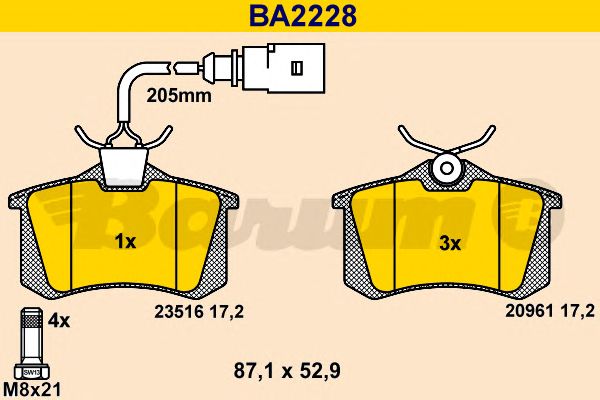 set placute frana,frana disc