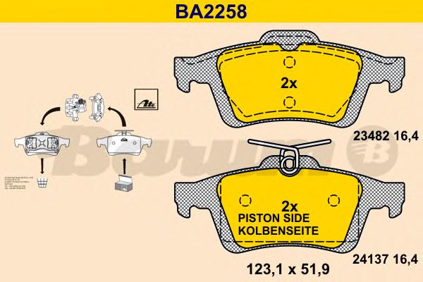 set placute frana,frana disc