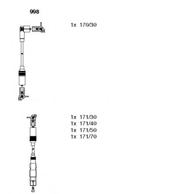 Set cablaj aprinder VW 1,6 A4 MOT.ADP/PASSAT 96-