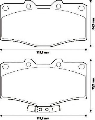 set placute frana,frana disc