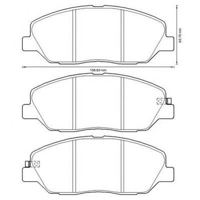 set placute frana,frana disc