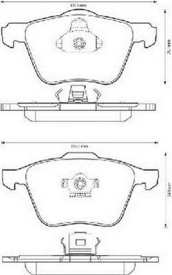 set placute frana,frana disc