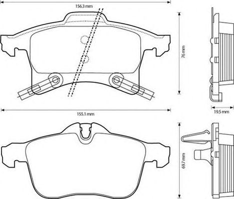 set placute frana,frana disc