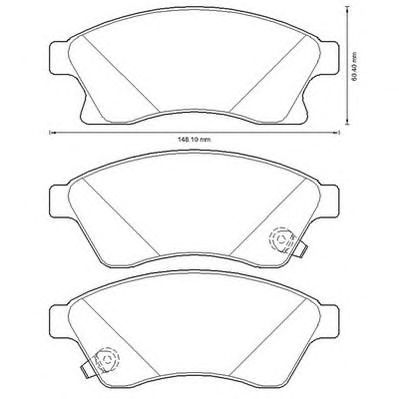 set placute frana,frana disc