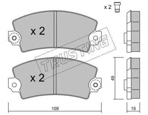 set placute frana,frana disc