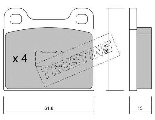 set placute frana,frana disc