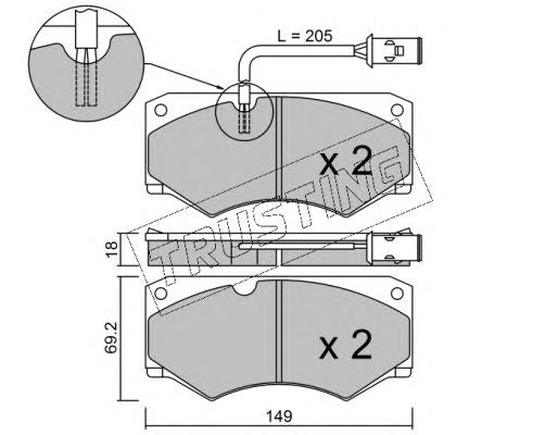 set placute frana,frana disc