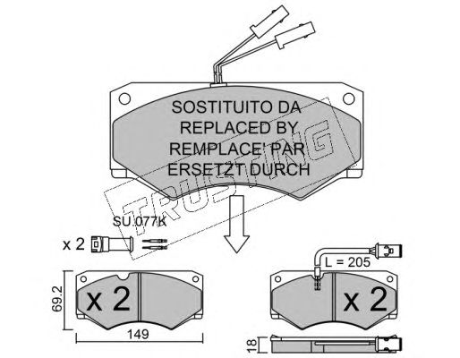 set placute frana,frana disc