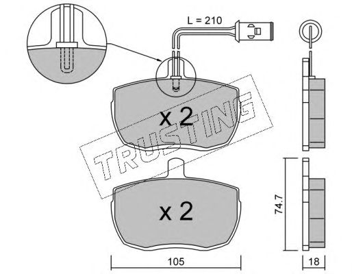 set placute frana,frana disc