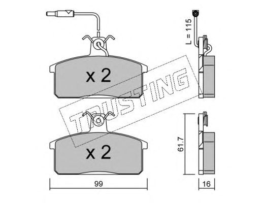 set placute frana,frana disc