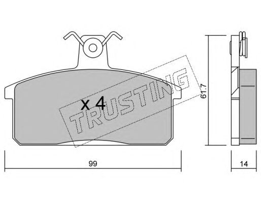 set placute frana,frana disc