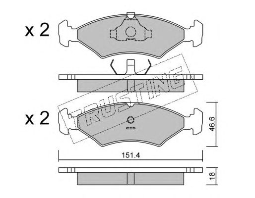 set placute frana,frana disc