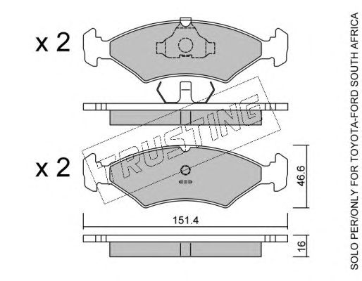 set placute frana,frana disc