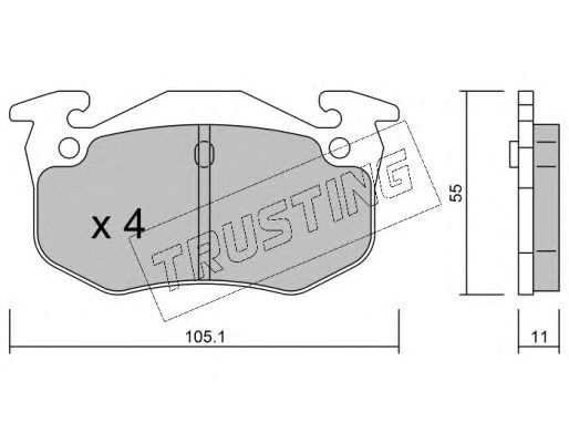 set placute frana,frana disc