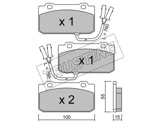 set placute frana,frana disc