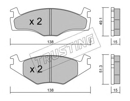 set placute frana,frana disc