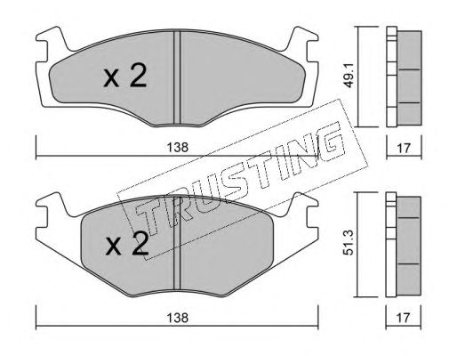 set placute frana,frana disc