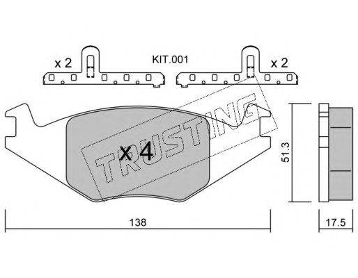 set placute frana,frana disc