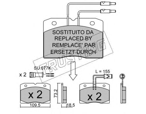 set placute frana,frana disc