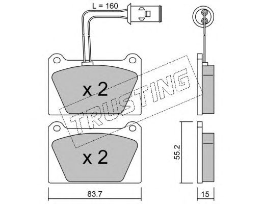 set placute frana,frana disc