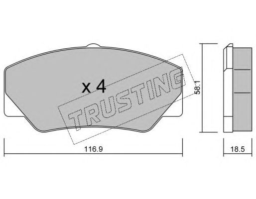 set placute frana,frana disc