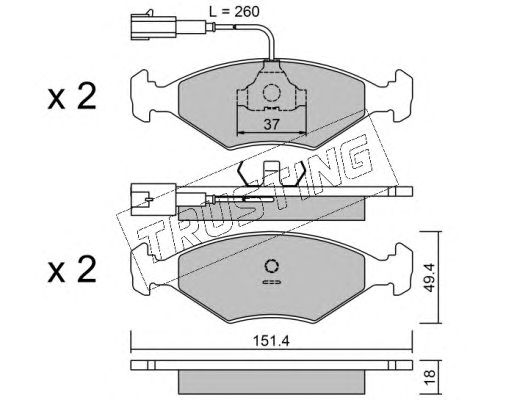 set placute frana,frana disc