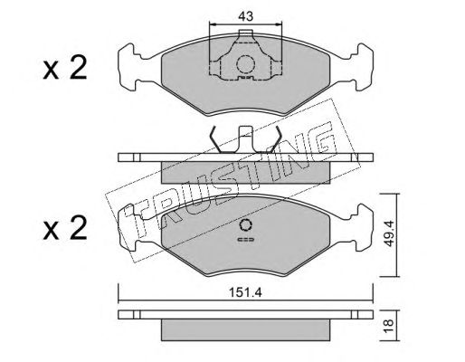 set placute frana,frana disc