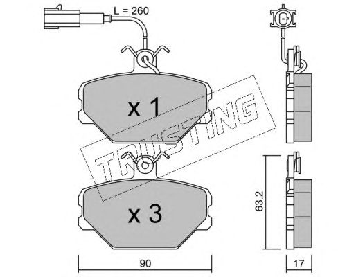 set placute frana,frana disc