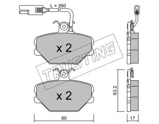 set placute frana,frana disc