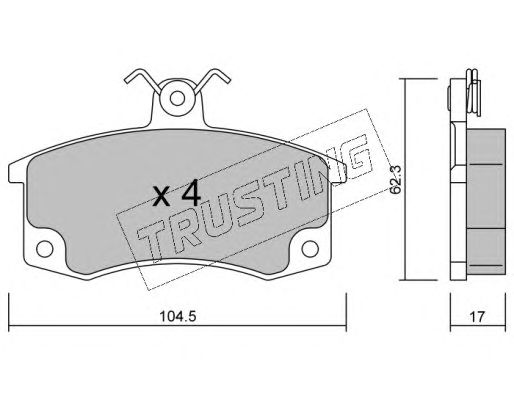 set placute frana,frana disc