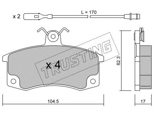 set placute frana,frana disc