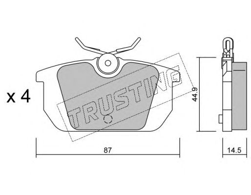 set placute frana,frana disc