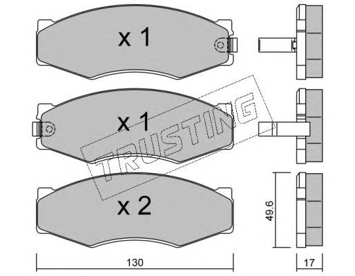 set placute frana,frana disc