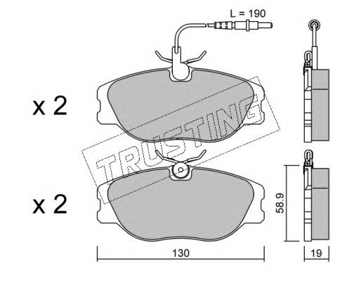 set placute frana,frana disc