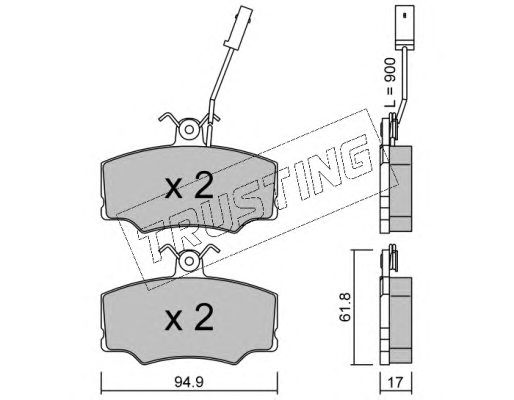 set placute frana,frana disc