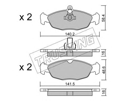 set placute frana,frana disc