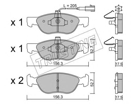 set placute frana,frana disc