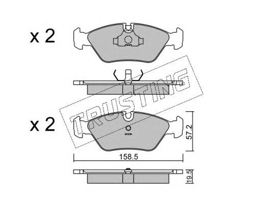 set placute frana,frana disc