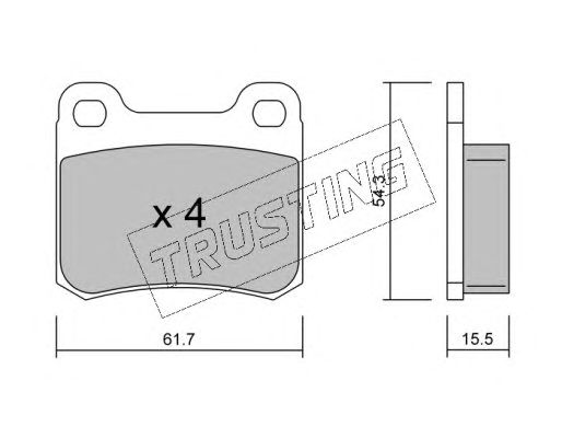 set placute frana,frana disc