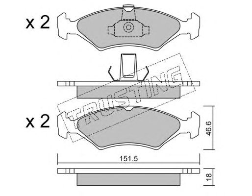 set placute frana,frana disc