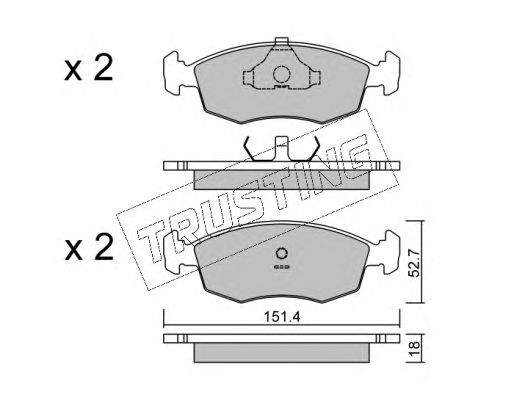 set placute frana,frana disc