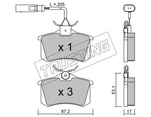 set placute frana,frana disc