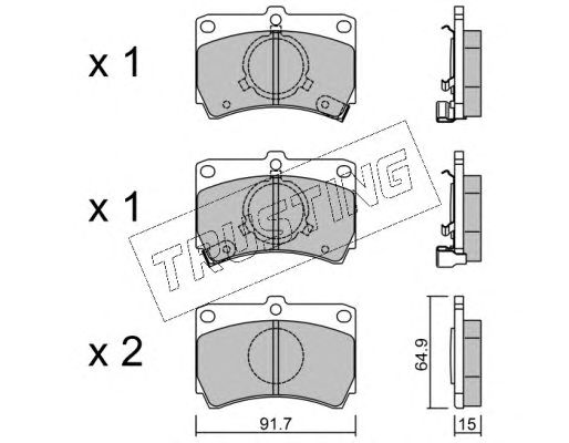 set placute frana,frana disc