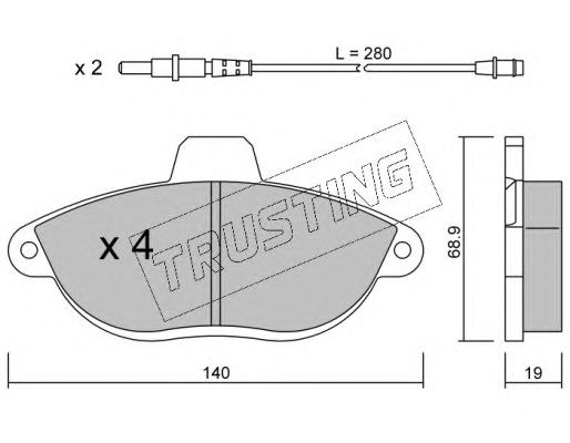 set placute frana,frana disc