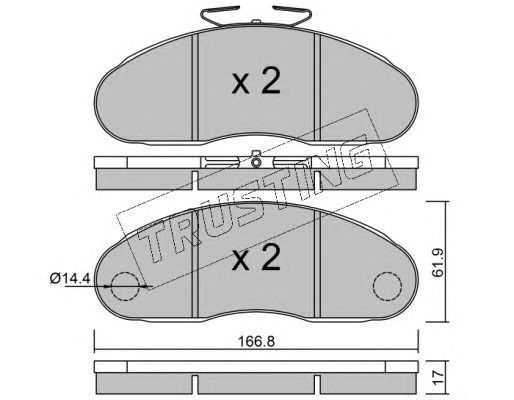 set placute frana,frana disc