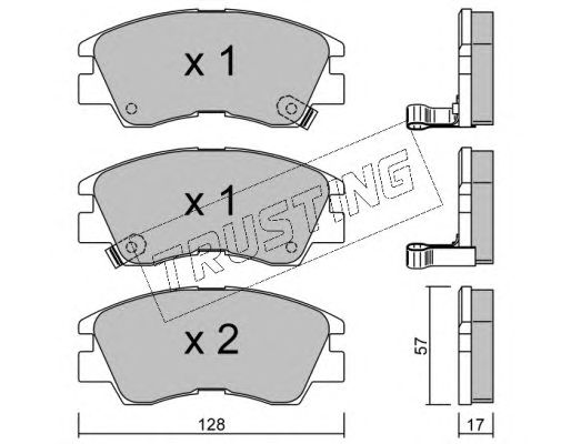 set placute frana,frana disc