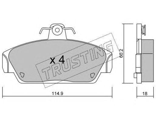 set placute frana,frana disc