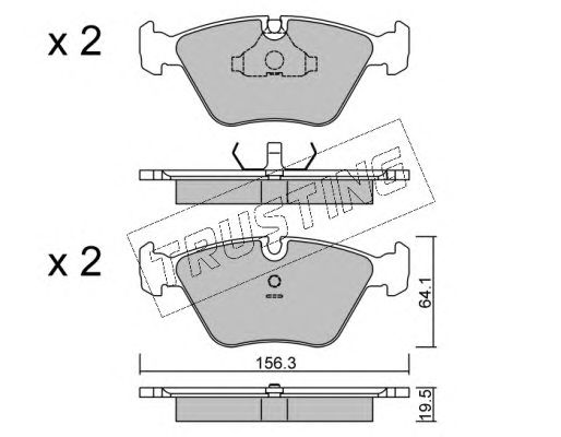 set placute frana,frana disc